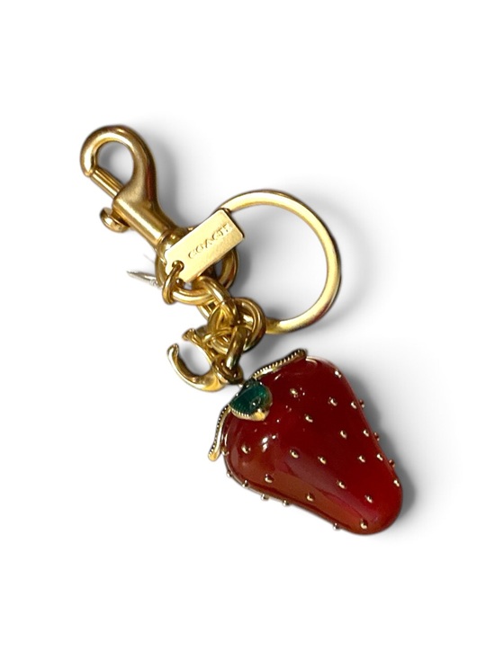 Coach Accessories - Coach Gold-Tone Strawberry Keyring Bag Charm - NWT